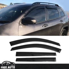 Fits 14-23 Jeep Cherokee Slim Style Window Visors Rain Sun Guard Deflector 4PCS