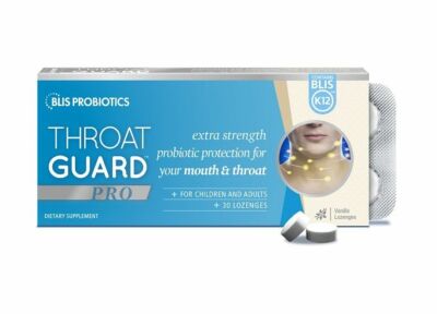 Blis K12 Throat Guard PRO Probiotic Lozenges Vanilla - 30 EXTRA STREINGHT