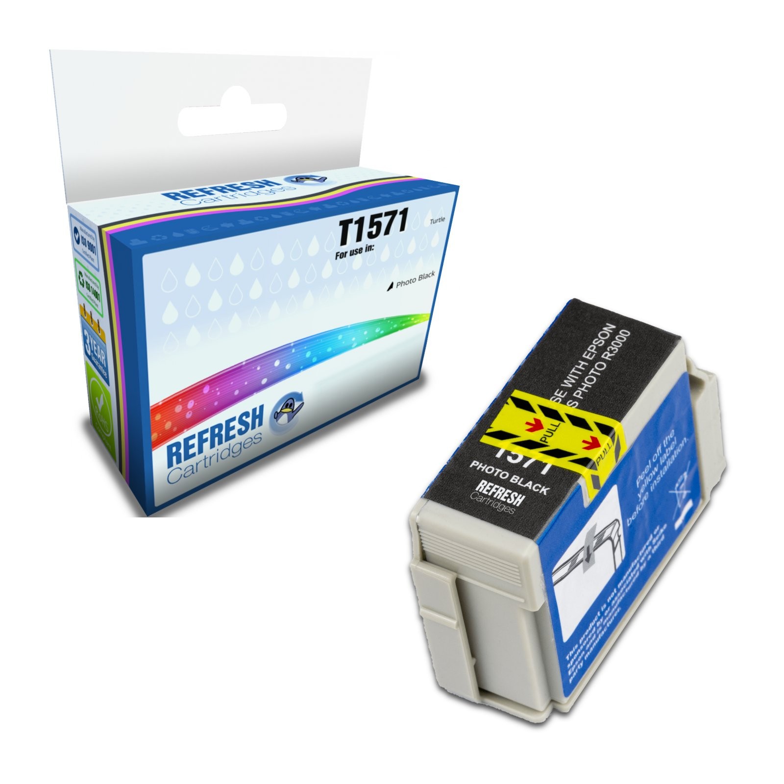 Refresh Cartridges Photo Black T1571 Ink Compatible With Epson Printers