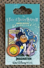 Piece of Disney History III Figment Dreamfinder Journey Into Imagination Pin LE
