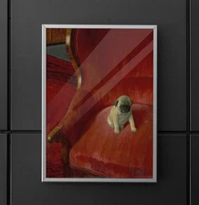 Thomas Theodor Heine Siegfried Canvas/Poster Wall Art - Cute Dog Painting Print