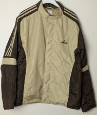 Adidas Originals Trefoil Puffer Jacket XL Beige Brown 3 Stripes Retro 2000s