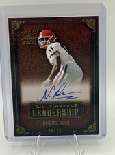 2022 Leaf Ultimate Draft Nakobe Dean Ultimate Leadership Rookie Auto #/75 Eagles