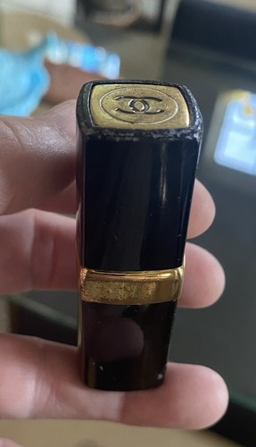VTG Chanel No. 5 Purse Parfum Eau de Toilette Refillable Spray Case Black Gold