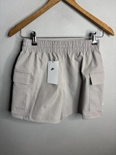 Nike Shorts Youth Large Gray Cargo Loose Fit Kids Swoosh Pockets HF8178-009