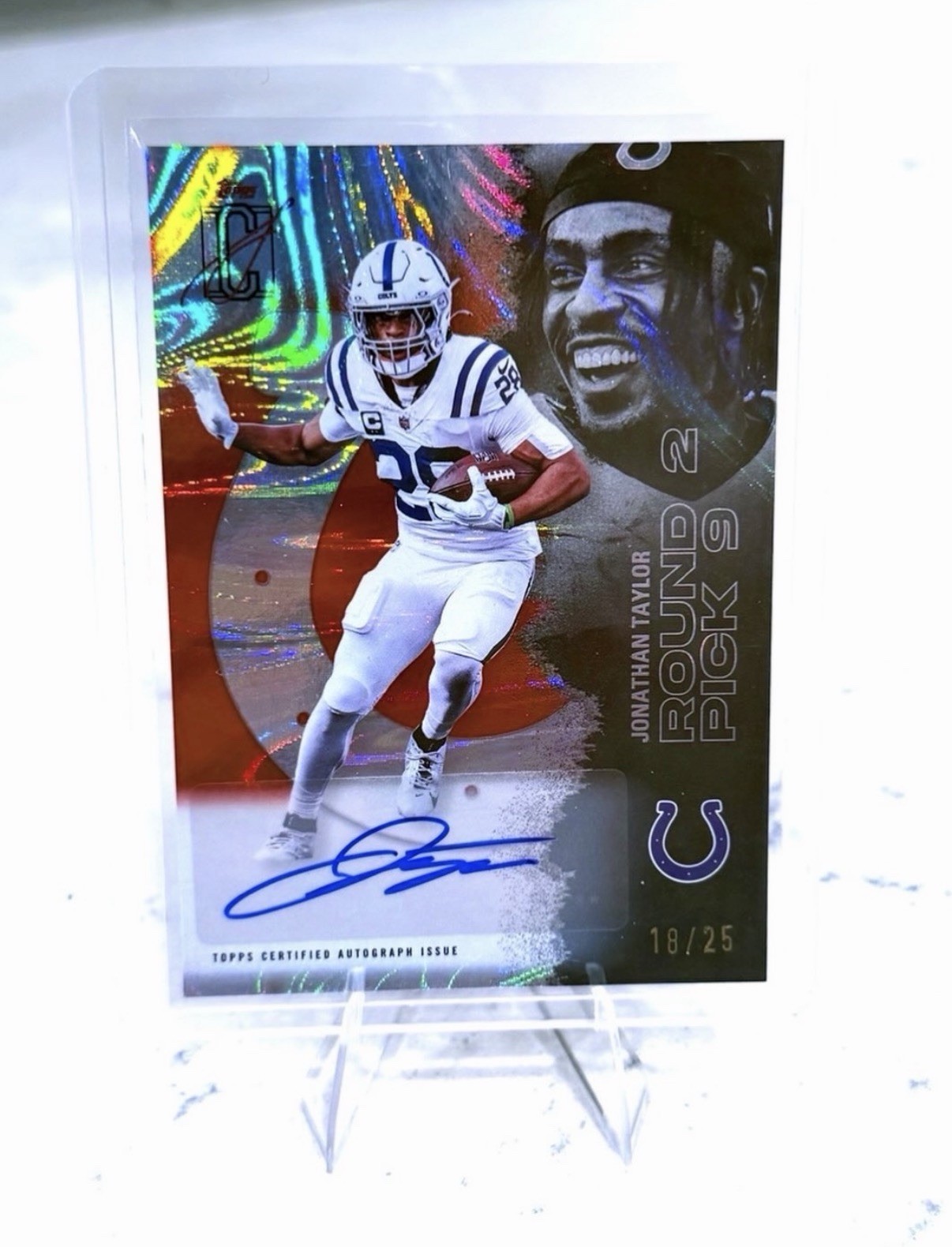 JONATHAN TAYLOR 2025 TOPPS SIGNATURE CLASS AUTO RED LAVA /25 #25 COLTS Q6608