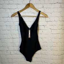 NEW Skims Body Plunge Bodysuit Onyx Black Thong Small Shapewear