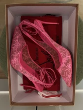 Christian Louboutin Lace-Up Kate 85 Suede Pump Women's