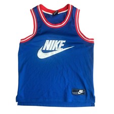 Nike Basketball Jersey Large  Sportswear Mesh Tank Top Mens Air Blue Red
