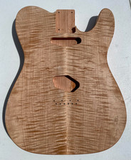 Tele Cherry guitar body w/ flame maple top, single coils, Free shipping!