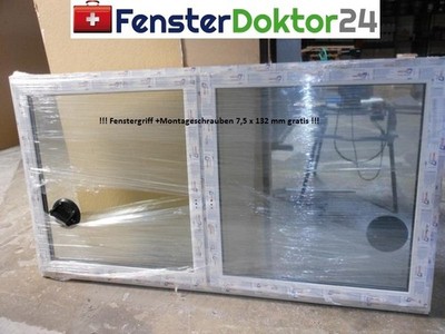 Breite 1300 mm   2 Flügel zum drehen und kippen mit 2fach oder 3fach Glas