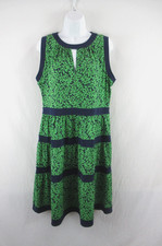 NWT Michael Kors Women's Botanical Leaf Sleeveless Summer Dress Size L #F13