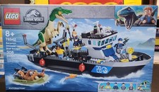 LEGO Jurassic World: Baryonyx Dinosaur Boat Escape 76942 NEW, RETIRED