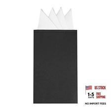 Men's Pre-Folded Pocket Squares on Card Solid Triangles Suit One Size White