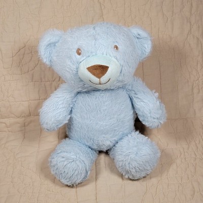 Little & Loved Blue Teddy Bear Plush Rattle 12'' Stuffie Plushie Toy Security