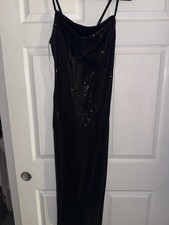 Bebe black sequins sparkly cocktail dress size M