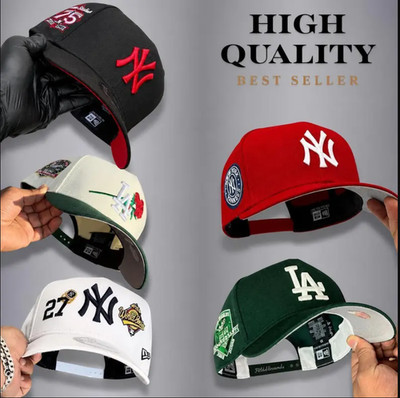 New Era Fitted Hat Dodgers Yankees Baseball Cap Side Patch 59FIFTY 9FORTY USA!