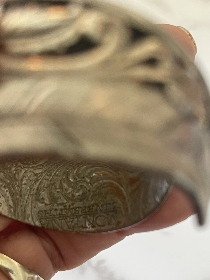 Montana Silversmiths Two Tone Sweeping Leather Cut Cuff Bracelet   - Image 4 of 4