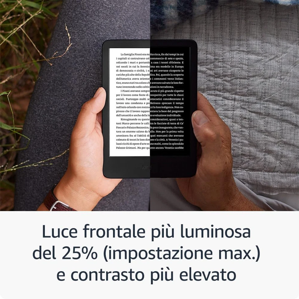 Kindle (16 GB)| Il Più Leggero E Compatto, Con Schermo Antiriflesso, Cambio Pagi - Immagine 3 di 4