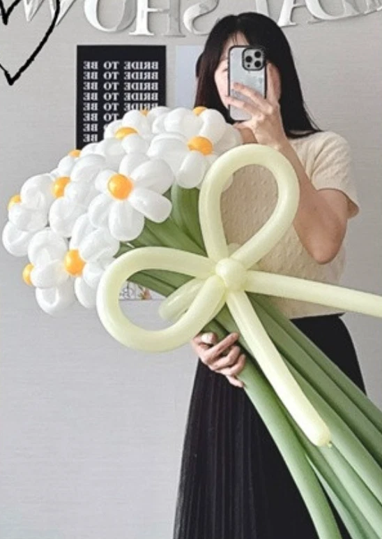 Hacer Ramo de Flores Globo Grande Hágalo Usted Mismo Proponer, Cumpleaños, Graduado, Amarillo Verde Foto 3 de 4