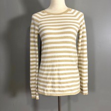 Lilly Pulitzer Dinah Gold Sparkle Sweater XS Glam Old Money Maximalist Nautical
