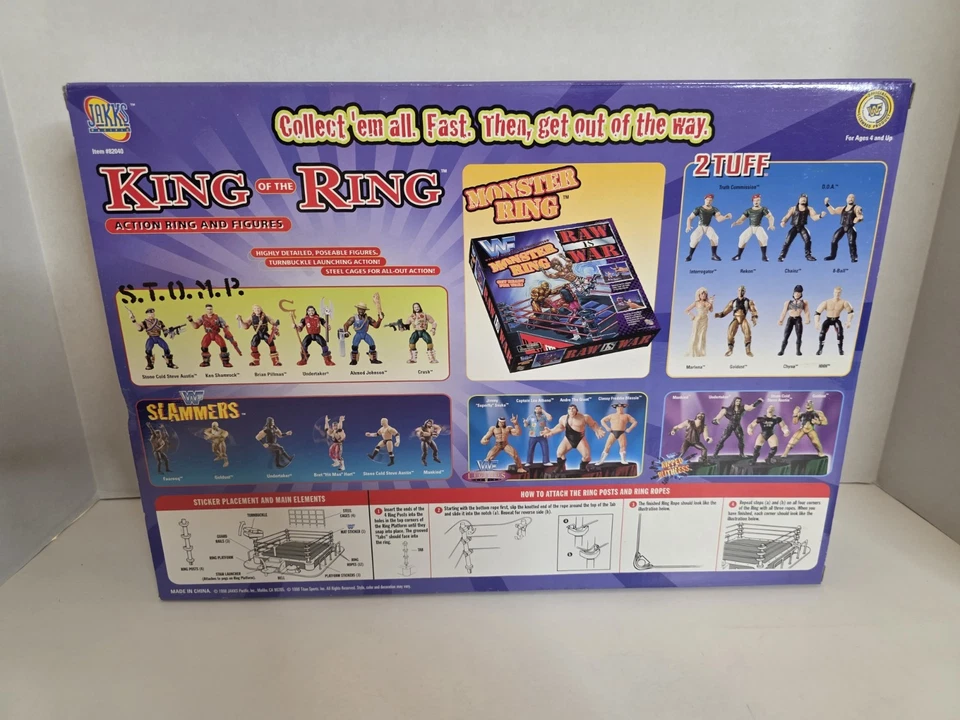 WWF King of the Ring Action Ring with 6 Mini Figures Jakks Pacific Rock Sunny - Image 4 of 4