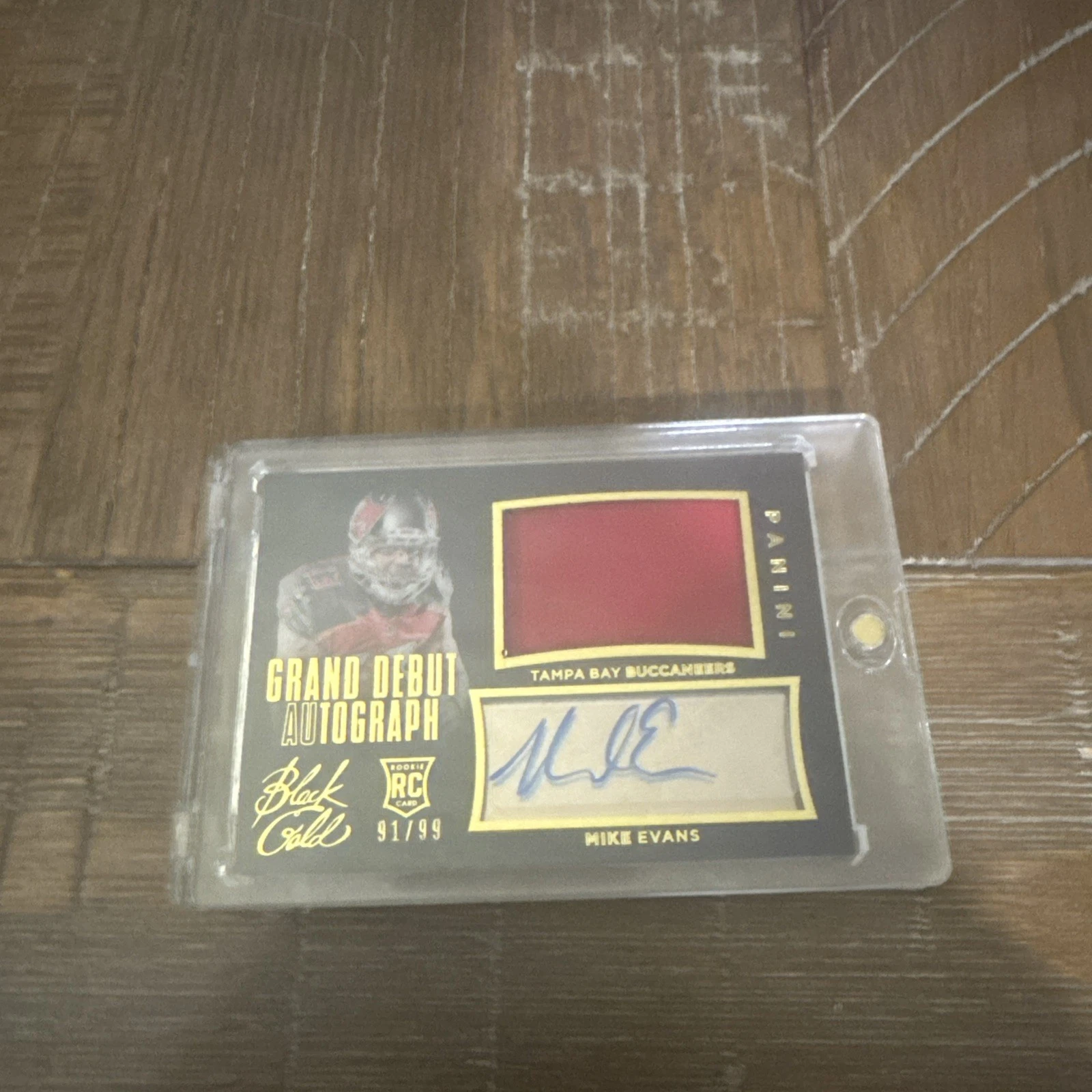 Mike Evans Panini Black Gold Rookie Autograph #RAUME Black Gold 1/1