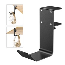 Clamp-On Under Desk Headphone Holder/Backpack Hook/PC Gaming Headset Headphon...