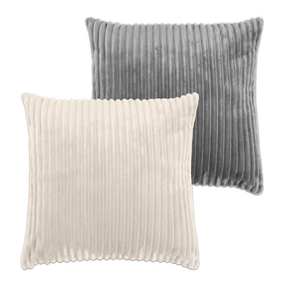 Dekokissen mit Streifen Cord-Design 45x45 cm Sofakissen weiches Zierkissen Couch