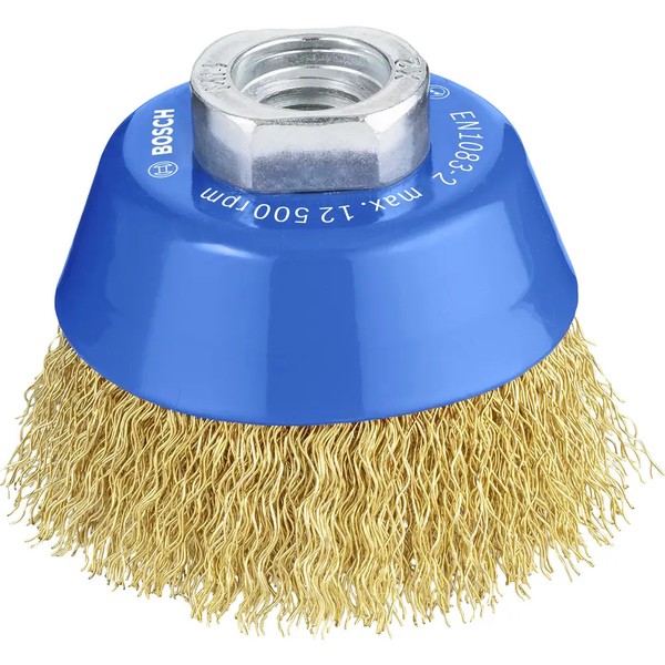 Bosch Accessories TopfbüRste, Messing, Gewellter Draht, 70 Mm, 0,3 Mm, 12500 U/-image