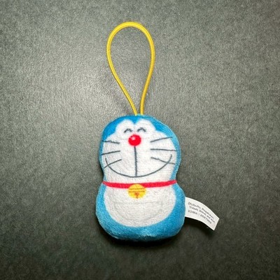 E1723 Doraemon Plush Strap Keychain 2.8'' Bandai Japan F6