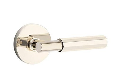 Emtek Select Privacy, Disk Rosette, T-Bar Stem, Faceted Handle US14 RH