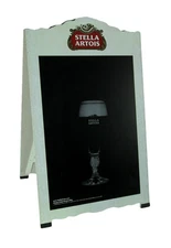 Scratch & Dent Stella Artois Pilsner Beer Double Sided Chalkboard Sandwich Board