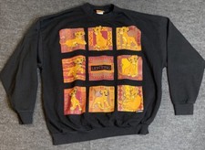 Vintage Disney Lion King Sweater Pullover Crewneck Kids Size XL Black