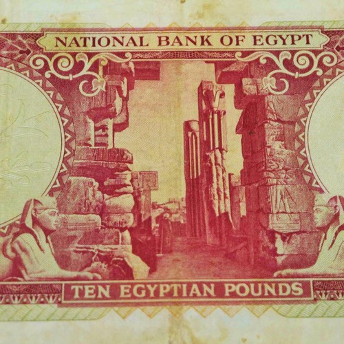 1959 Rare OLD Egyptian EGYPT TEN (10) Pounds Banknote Paper Money Circulated - Picture 4 of 5