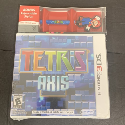 Lápiz óptico retráctil Mario Tetris: Axis Nintendo 3DS inc Bonus, raro nuevo sellado - Imagen 1 de 12