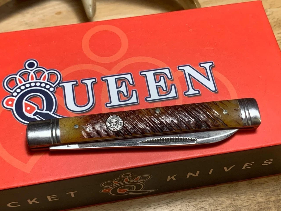 Cuchillo de bolsillo Queen Brown Sawcut Bone Doctor's Knife 3 3/4" QN016 Foto 2 de 4