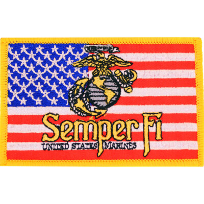 MARINE CORPS FLAG E-G-A SEMPER FI Embroidered Shoulder Patch 3'' (0028)