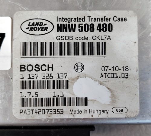 2006 2009 LAND Rover RANGE Rover TRANSFER CASE Controler module NNW508480 - Picture 2 of 13