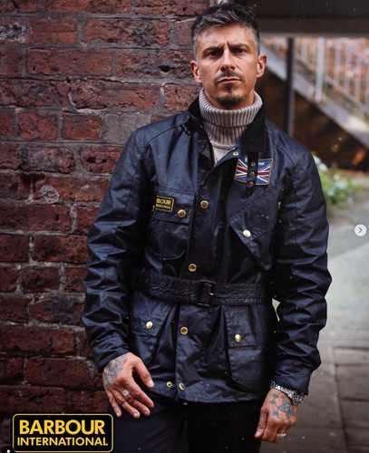 Barbour International Union Jack wax jacket Limited Edition MSRP$580 British Lux