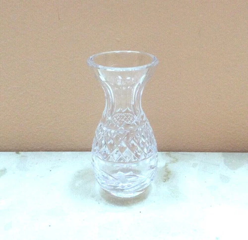 Vintage Waterford Crystal GLANDORE Posy Vase 4" Tall SIGNED - Excellent