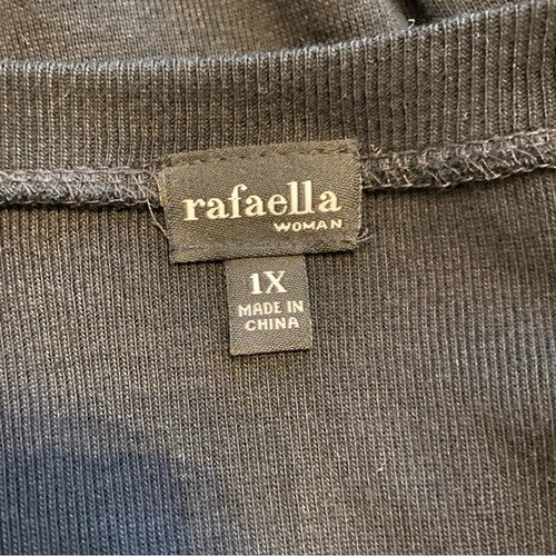 Rafaella Women's Black Sequins One Piece Long Sleeve Cardigan Top SZ 1X NEW - Picture 5 of 8