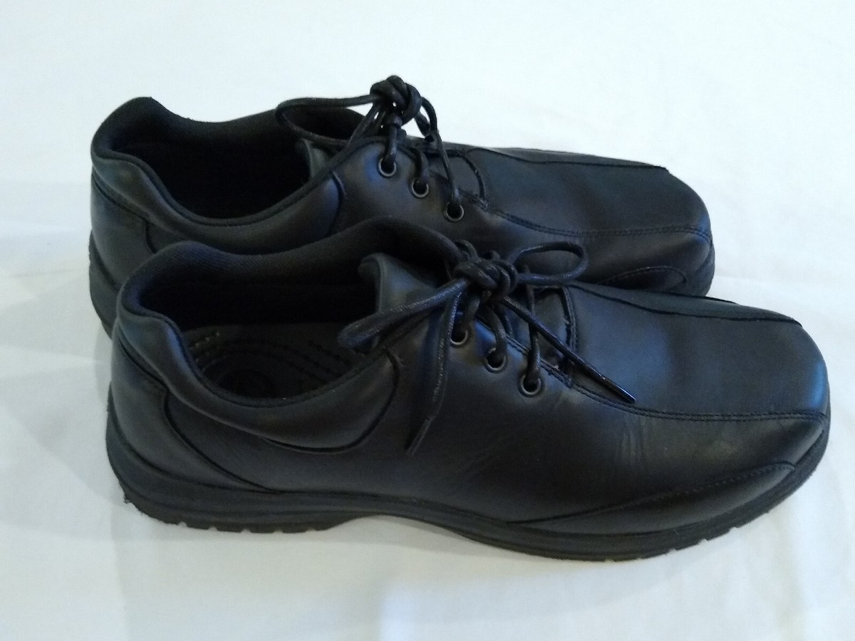 NWT CROCS Men’s Armaretto Work Shoes Black Leather Lace Up Slip Resistant SIZE10 Crocs Men main image 2