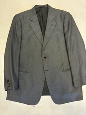 ARMANI COLLEZIONI Nailhead Wool Silk Blend Suit Jacket in Iridescent Grey 44 R
