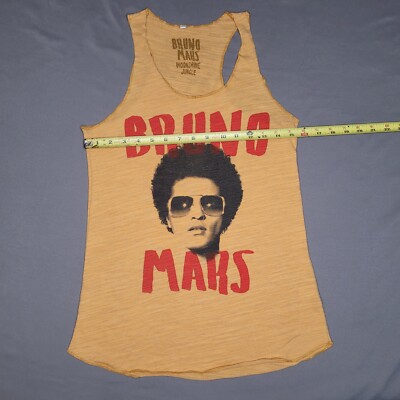 Bruno Mars Shirt Girls Medium Yellow Red Moonshine Jungle