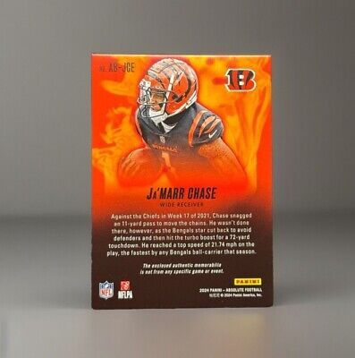 2024 Absolute Ja'Marr Chase Burners 3 Color Patch Silver 2024 Absolute Ja'Marr Chase Burners 3 Color Patch Silver