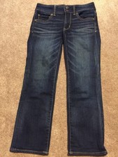 Women's American Eagle Dark Wash Super Stretch Artist Crop Capri Jeans Size 00