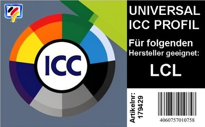Universal ICC Profil kompatibel zu LCL Sublimationstinte f.4 Farbdrucker