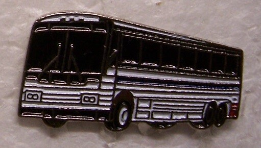 Hat Pin Vehicle Bus White Passenger Bus NEW Lapel Pin Push Pin