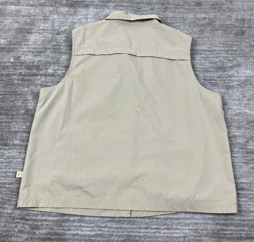 Traveler Gear Cherokee Vest Mens Extra Large Beige Full Zip Multiple Pockets - Picture 6 of 9